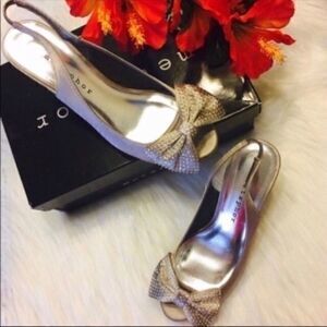 🌷Metaphor KEIRA Peep Toe Sling Back Satin Shoes